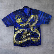 Load image into Gallery viewer, Early 00's Dian Dian Tong Gothic Y2K Dragon Graphic Short Sleeve Mesh Shirt
