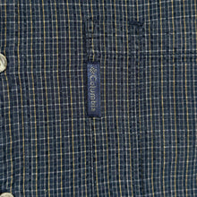 Load image into Gallery viewer, Columbia Sportswear Mens Large L Shirt Navy Check Short Sleeve Button Down
