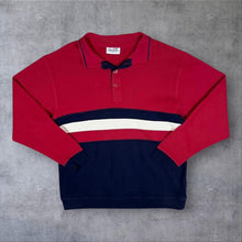 Load image into Gallery viewer, Vintage Giani Feroti Colour Block Rugby Polo Sweatshirt Red Navy White M
