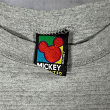 Load image into Gallery viewer, Vintage 90s Disney Mickey Unlimited T Shirt Grey Embroidered Mickey Mouse Large

