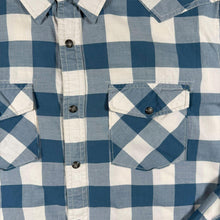 Load image into Gallery viewer, American Eagle Mens XL Western Shirt Blue Check Pearl Snap Vintage Fit Cowboy AE
