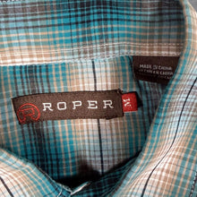 Load image into Gallery viewer, Vintage Roper Cowboy Western Multi Plaid Check Long Sleeve Popper Shirt
