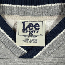 Load image into Gallery viewer, Vintage 90s Lee Sport Dallas Cowboys NFL V Neck Sweatshirt Grey Embroidered
