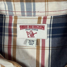 Load image into Gallery viewer, True Religion Mens XL Plaid Shirt Horseshoe Y2K Western Check Long Sleeve
