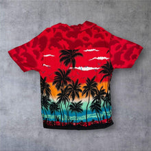 Load image into Gallery viewer, Vintage Lecanto Hawaiian Tropical Pattern Red Viscose Short Sleeve Shirt
