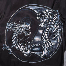 Load image into Gallery viewer, Early 00's Woodpecker Goth Y2K Tiger Dragon Yin Yang Black Long Sleeve Shirt
