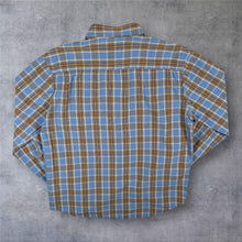 Load image into Gallery viewer, Wrangler Western "Casual Fit" Blue Plaid Check Long Sleeve Cotton Shirt
