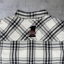 Load image into Gallery viewer, Harley Davidson H-D Racing MotorClothes Mens Tall L XL Plaid Shirt Biker
