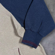 Load image into Gallery viewer, Joules Colour Block Sweatshirt UK 24 Quarter Zip Oatmeal Navy Burgundy Pullover
