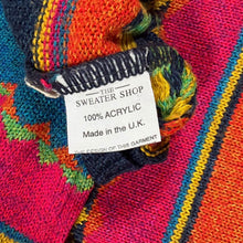 Load image into Gallery viewer, Vintage 90s The Sweater Shop Jumper Multicolour Aztec Crazy Knit Made in UK
