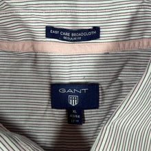 Load image into Gallery viewer, GANT "Easy Care Broadcloth" Regular Fit Pink White Striped Cotton Dress Shirt
