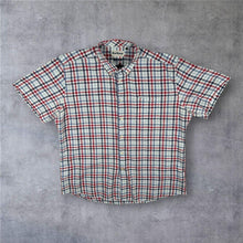 Load image into Gallery viewer, Barbour Mens XXL Tailored Fit Check Shirt Red Blue Short Sleeve Button Down
