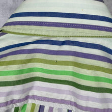 Load image into Gallery viewer, GAP "Classic" Green Purple White Multi Striped Long Sleeve Cotton Shirt

