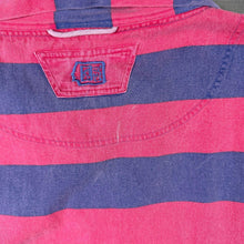 Load image into Gallery viewer, Vintage DEAL Washed Red Blue Colour Block Striped Nautical 1/4 Zip Smock Sweatshirt
