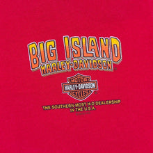 Load image into Gallery viewer, Harley Davidson (2013) Big Island Kona, Hawaii Biker Tourist Graphic Red T-Shirt
