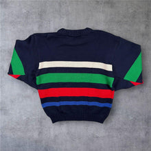 Load image into Gallery viewer, Vintage 90s St Michael M&amp;S Striped Jumper Large Made UK Preppy Colour Block
