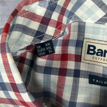 Load image into Gallery viewer, Barbour Mens XXL Tailored Fit Check Shirt Red Blue Short Sleeve Button Down
