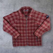 Load image into Gallery viewer, Vintage 90s TOG24 Technical Plaid Fleece Jacket Made England Red Check Polartec

