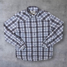 Load image into Gallery viewer, Urban Pipeline Cowboy Western Plaid Check Popper Long Sleeve Shirt
