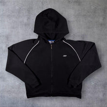 Load image into Gallery viewer, Early 00's Reebok Embroidered Mini Logo Classic Black Zip Hoodie
