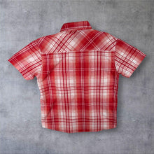 Load image into Gallery viewer, Southpole Mens L Red Plaid Shirt Y2K Hip Hop Streetwear Short Sleeve 2000s
