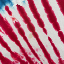 Load image into Gallery viewer, Vintage Liquid Blue USA American Flag Print Blue Red White Tie Dye Cotton T-Shirt
