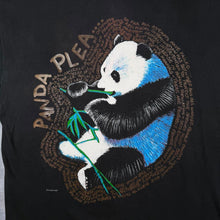 Load image into Gallery viewer, Vintage Pure Art "Panda Plea" Animal Wildlife Graphic Black Single Stitch T-Shirt
