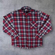 Load image into Gallery viewer, Mens XXL Red Tartan Flannel Shirt 100% Cotton Plaid Lumberjack Grunge 45/46
