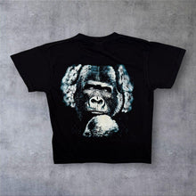 Load image into Gallery viewer, Vintage Aurelius Gorilla Animal Wildlife Graphic Black Cotton T-Shirt

