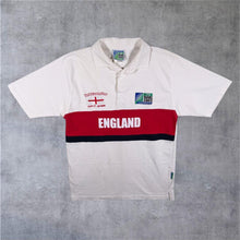 Load image into Gallery viewer, Vintage IRB Rugby World Cup 2003 "England" Short Sleeve White Polo Shirt
