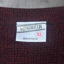 Load image into Gallery viewer, Vintage Menswear Grandad Patterned Acrylic Made In UK Button Sweater
