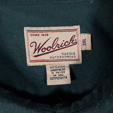 Load image into Gallery viewer, Vintage Woolrich Chamois Shirt 3XL Green Rugged Outdoorwear Workwear 90s Cotton
