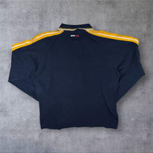 Load image into Gallery viewer, Vintage Tommy Hilfiger Embroidered Mini Logo Navy Blue Yellow 1/4 Zip Polo Shirt
