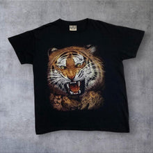 Load image into Gallery viewer, Vintage Goth Tiger Animal Nature Wildlife Graphic Black T-Shirt

