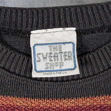 Load image into Gallery viewer, Vintage The Sweater Shop Embroidered Spellout Multi Striped Cotton Acrylic Knit Jumper
