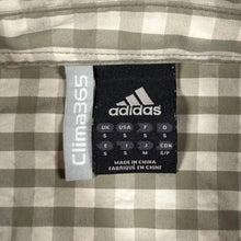 Load image into Gallery viewer, Adidas Clima365 Grey White Check Long Sleeve Polyester Nylon Shirt

