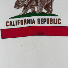 Load image into Gallery viewer, Vintage 90s California Republic Bear T Shirt Hanes Beefy-T USA Single Stitch L
