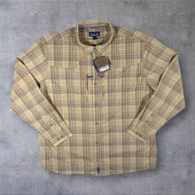 Load image into Gallery viewer, Patagonia Sun Stretch Shirt Mens XXL 52198 Jetty Sespe Tan Plaid Fishing Technical
