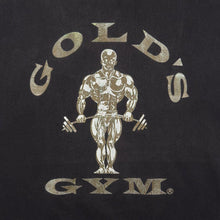 Load image into Gallery viewer, Early 00's Gold's Gym Classic Logo Graphic Black Cotton Short Sleeve T-Shirt
