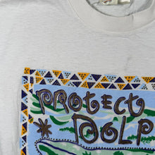 Load image into Gallery viewer, Vintage Zoof "Protect The Dolphins And The Whales" Animal Wildlife Graphic White T-Shirt
