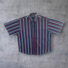 Load image into Gallery viewer, Vintage Pendleton Made In USA Multi Striped Short Sleeve Button-Up Cotton  Shirt
