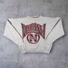 Load image into Gallery viewer, Vintage Logo 7 Nebraska Huskers College Logo Graphic Grey Sweatshirt
