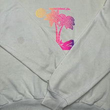 Load image into Gallery viewer, Vintage 80s Sweatshirt Neon Tropical Palm Tree Graphic Pastel Distressed S M
