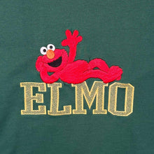Load image into Gallery viewer, Vintage Sesame Street "Elmo" Embroidered TV Show Green Crewneck Sweatshirt
