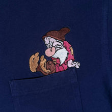 Load image into Gallery viewer, Vintage Disney Store Grumpy T Shirt Large 90s Seven Dwarfs Embroidered Pocket
