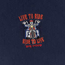 Load image into Gallery viewer, Vintage Y2K Big Dogs Biker Henley T Shirt XXL Live To Ride Motorcycle Embroidered

