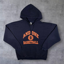 Load image into Gallery viewer, Vintage And 1 "And One Basketball" Hip Hop Y2K Graphic Navy Blue Hoodie
