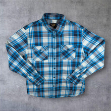 Load image into Gallery viewer, Early 00’s Fishbone Hip Hop Blue Plaid Check Long Sleeve Cotton Shirt
