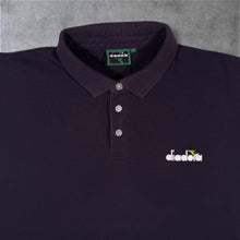 Load image into Gallery viewer, Early 00's Diadora Embroidered Mini Logo Navy Blue Short Sleeve Polo Shirt
