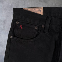 Load image into Gallery viewer, Polo Ralph Lauren Jeans Mens W30 L32 Black Denim Washed 5 Pocket RL 32 x 33
